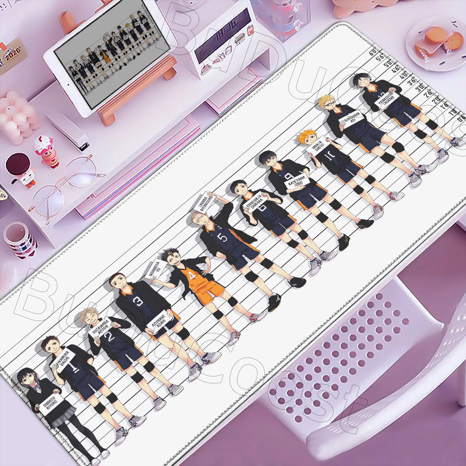 2026 New Arrival Cool Mouse Mat Anime Haikyuu Mause Pad Anime Gaming Large Cabinet Kawaii Mousepad Xxl Desk Cute Pc Carpet Mats