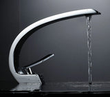 Basin Faucet Modern Bathroom Mixer Tap Black/chrome Wash basin Faucet Single Handle Hot and Cold Waterfall Faucet
