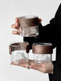 Japanese-style glass retro ethnic wind high temperature resistant Mount Fuji tea cup home snow mountain cup coffee cup