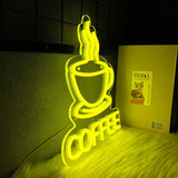 Coffee Super Bright Led Sign, Usb Connection Power Supply, Suitable For Coffee Shop Front Desk Business Decor, Coffee Neon Sign.