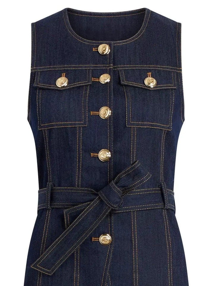 Denim suit spring and summer tops for women 2026 new style simple and elegant high-end denim fashionable style vest