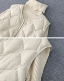 New Arrivals Korean X-long Sleeveless Puffer Jacket 2025 Autumn Winter Women Fashion Ultra Light Down Liner Warm Coats 3xl