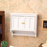 1/12 Dollhouse Miniature Wall Cabinet Closet Shelves Model Doll Home Cabinets Furniture Decor Toy Dolls House Accessories