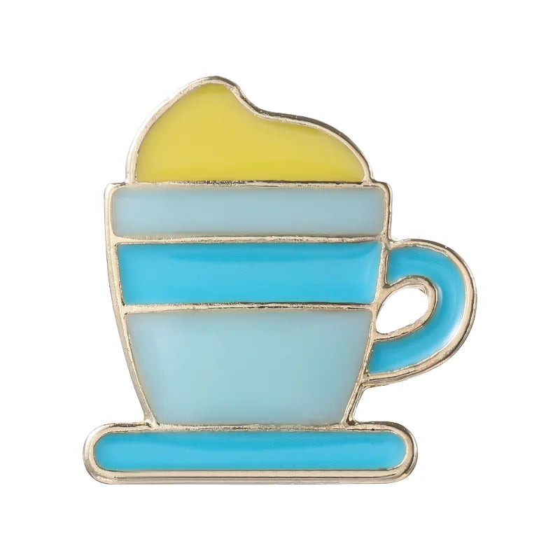 Coffee Cup Collection Enamel Pins Custom Coffee Machine Beans Mug Brooches Lapel Badges Party Jewelry Gifts Wholesale