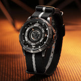 BERNY Automatic Men's Skeleton Watch 5ATM Luminous Sapphire Exhibition 3D Dial 316L Steel MIYOTA 82S0 Mechanical Watches for Men