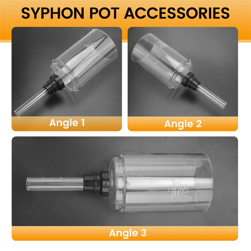 OQZEX Coffee Syphon Pot Accessories TCA-3/5Cup High Quality Glass Siphon Vacuum Pot Coffee Maker Parts Replace(A)
