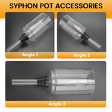 OQZEX Coffee Syphon Pot Accessories TCA-3/5Cup High Quality Glass Siphon Vacuum Pot Coffee Maker Parts Replace(A)