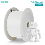 SUNLU 5KG PETG/PLA/PLA PLUS 3D Filament 1.75mm Large Spool Neatly Wound Big Roll Printing Filament for Most FDM 3D Printer