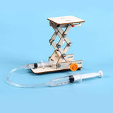 Kids Hydraulic Lift STEM Toy, DIY Physics Experiment Kit for Science Projects, Hands-On Educational Building Model for Ages 8-12