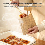 50Pcs Greaseproof Paper Bag, Kraft Paper Bag Food Wrapping Bag Disposable Packaging Baking Paper Plate Mat Kitchen Accessories
