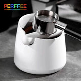 White Coffee Knock Box with Rubber Knock Bar 800ML Black Espresso Grounds Container Anti Slip Coffee Grind Waste Dump Bin