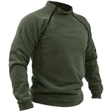 Men's Tactical Hoodies Fleece Windproof Side Zipper Jacket Sweatshirt Spring Autumn Standing Collar Casual Pullover Outdoor Tops
