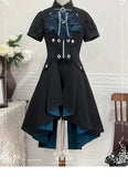 Original Dark Goth Prince Clothing Set New Spring Summer Women's Cool Black Shirt Irregular Vest Shorts 3 Piece Suit Outfits