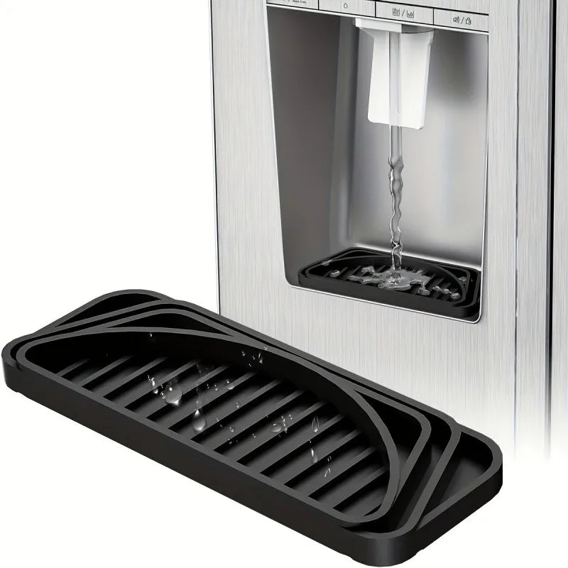 1Pc Kitchen Drain Tray Water Dispenser Anti-overflow Silicone Mat Drip Tray Coffee Machine Refrigerator Drain Mat