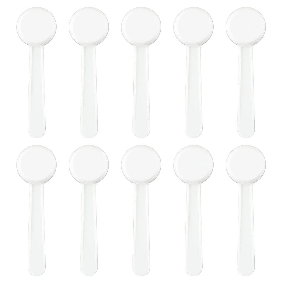 50/100pc 5g White Plastic Measuring Spoon Gram Scoop Food Baking Medicine Powder Milk  Coffee Tea Multifunctional Spoons