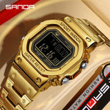 SANDA 2162 Men's Electronic Digital Watch Countdown LED Electronic Night Light Sports Waterproof Men's Electronic Watch