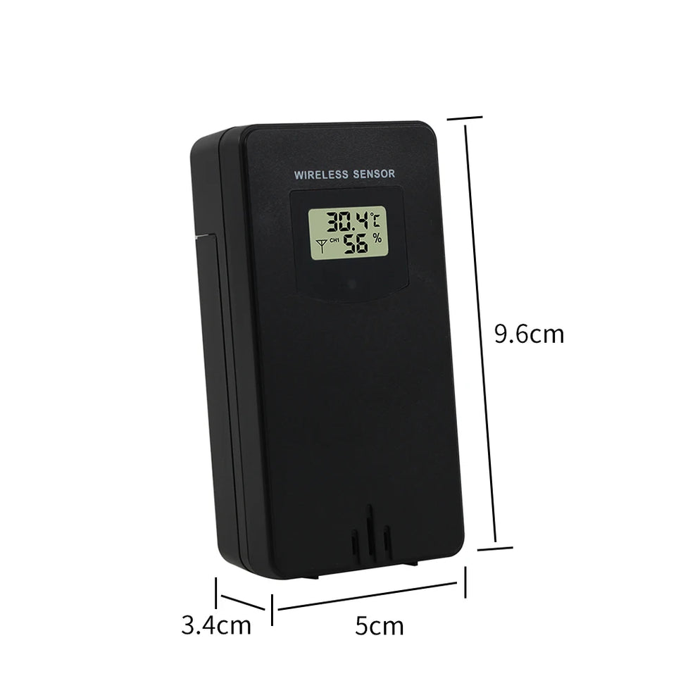 Temperature Humidity Wireless Sensor Hygrometer Electronic Digital Thermometer In/Outdoor Used with Weather Station For Home Use