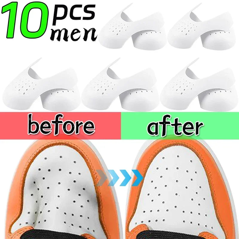 5pairs Crease Protector Shoe Head Stretcher Sneaker Anti Crease Wrinkled Fold Shoe Support Toe Sport Crease Protector Dropship