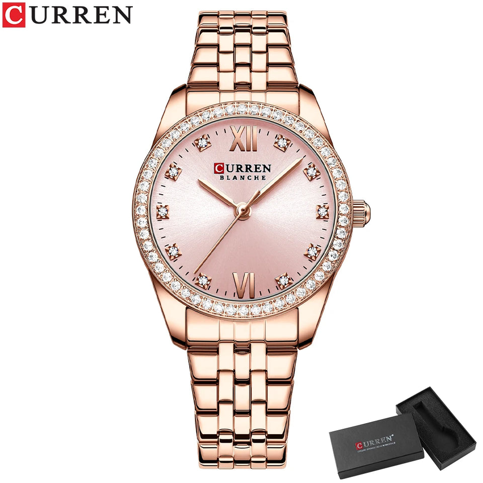 New stock! ! Women Bracelet Watches Steel belt Love Steel belt Rhinestone Quartz Wrist Watch Luxury Fashion Watch for women