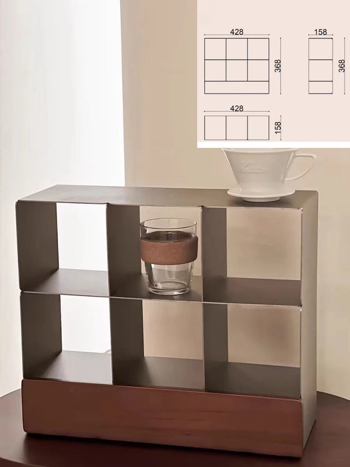 Coffee Cup Storage Display Stand Stainless Steel Retro Bath Bedroom Cosmetics Organization Rack Luxury Creative Home Accessories