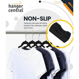 25 Pack Heavy Duty Velvet Hangers Non-Slip 360 Rotating Chrome Hook Space Saving Closet Organizers Ultra Thin Design