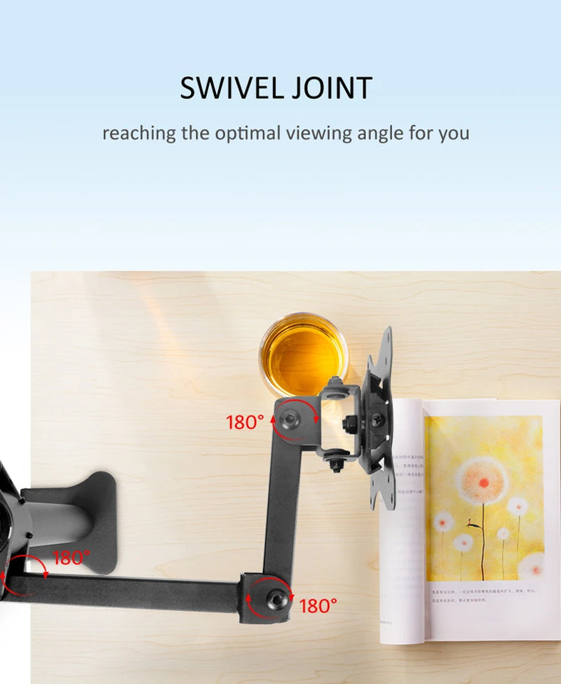 800mm DL-T902-180 Desktop Stand Full Motion 360 Degree steel Monitor Holder 10"-27" clamp base Monitor Mount Arm Load 11kg
