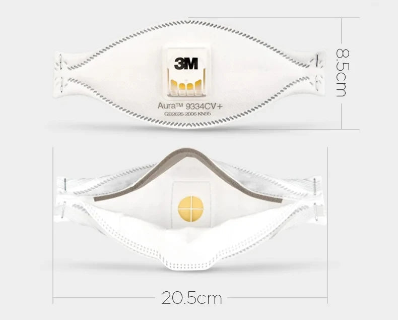 3M 9334CV Face Mask Aura Mascarilla Dust KN95 Mouth Masks Protective Filter Dust-proof Anti-fog Safety 3M Mascarillas