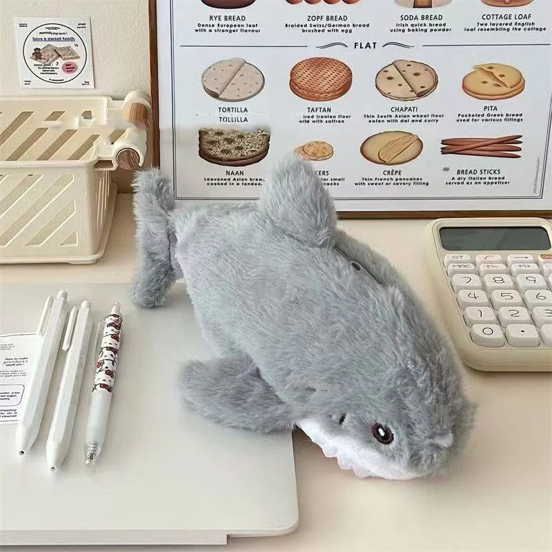 1Pcs Creative Sea Otter Plush Doll Pencil Case Ins High-attractive Pen Holder Cute Pencil Pouch Bag School Supplies Stationery