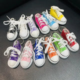 3D Canvas Sneaker Tennis Shoe Keychain Blue Pink Black White Sports Shoes Keyring Bag Ornaments Car Trinket Keyring Accessories