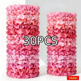 1/30/60/100pcs bulk satin scrunchies 100colors  women small 6.5cm headwear hair ties accessories casual cute black coffee