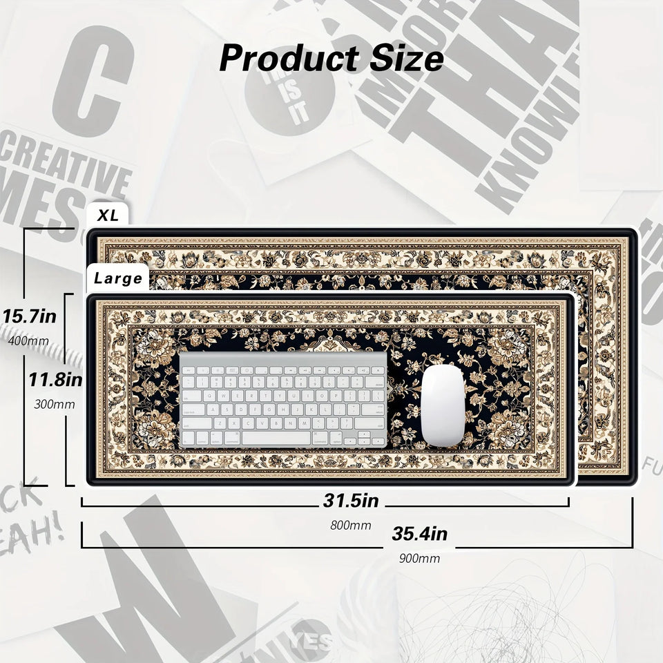 XXL Black Persian mouse pad long table mat floor mat carpet Game Work home desktop accessories Game player office quickly shipp