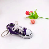 3D Canvas Sneaker Tennis Shoe Keychain Blue Pink Black White Sports Shoes Keyring Bag Ornaments Car Trinket Keyring Accessories