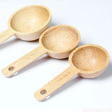 Beech/Walnut Wooden Measuring Spoon 7.5/10/15/20/30/45ML Multipurpose Coffee Tea Sugar Spice Spoon Kitchen Gadgets Milk Powder