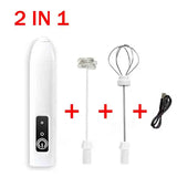 hot Electric Milk Frother Portable Egg Beater Hand Held Coffee Whisk Foam Mixer Rechargeable Kitchen Household Milk Foamer