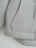HH Autumn Women Gray Jacket With Hood Long Sleeve Big Pocket Zipper Jacket Coat Woman Loose Casual Outerwear Coat Tops