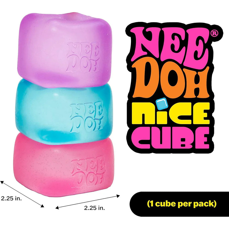 *2026 Hot NeeDoh Nice Cube 2.25" Super Solid Squish Sensory Squeeze Toy Stress Anxiety Relief Calming Fidget Toy for Kids Adults