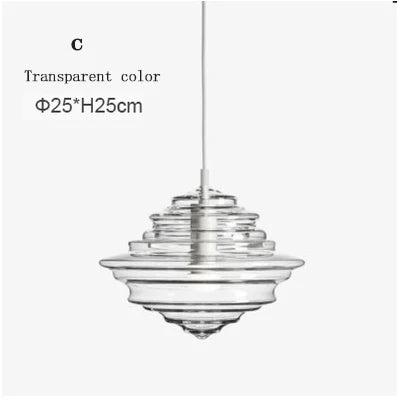 La Scala pendant lamp Modern Simple revolving glass light fixture Bar Dining Room Lamp Art Lighting Coffee bedroom bedside light