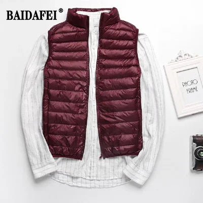 Plus Size 5xl 6xl 7xl Men's Lightweight Water-Resistant Packable Puffer Vest 2024 New Arrivals
