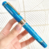Smooth Asvine P20 Piston Filling Fountain Pen Acrylic Beautiful Patterns EF/F/M Nib with Golden Clip Writing Office Gift Box Pen
