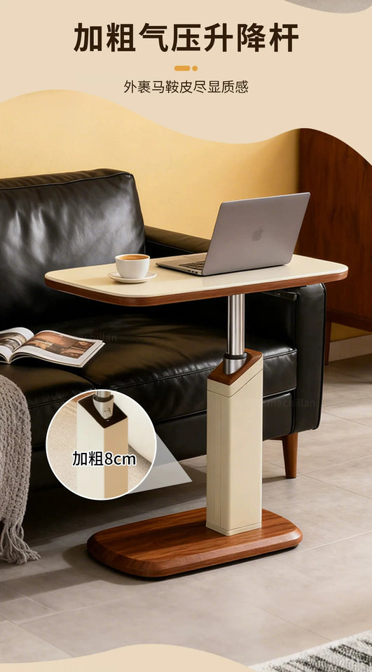 Fixed rotating lift, living room corner sofa coffee table office bedside table mobile air pressure computer table smallsidetable