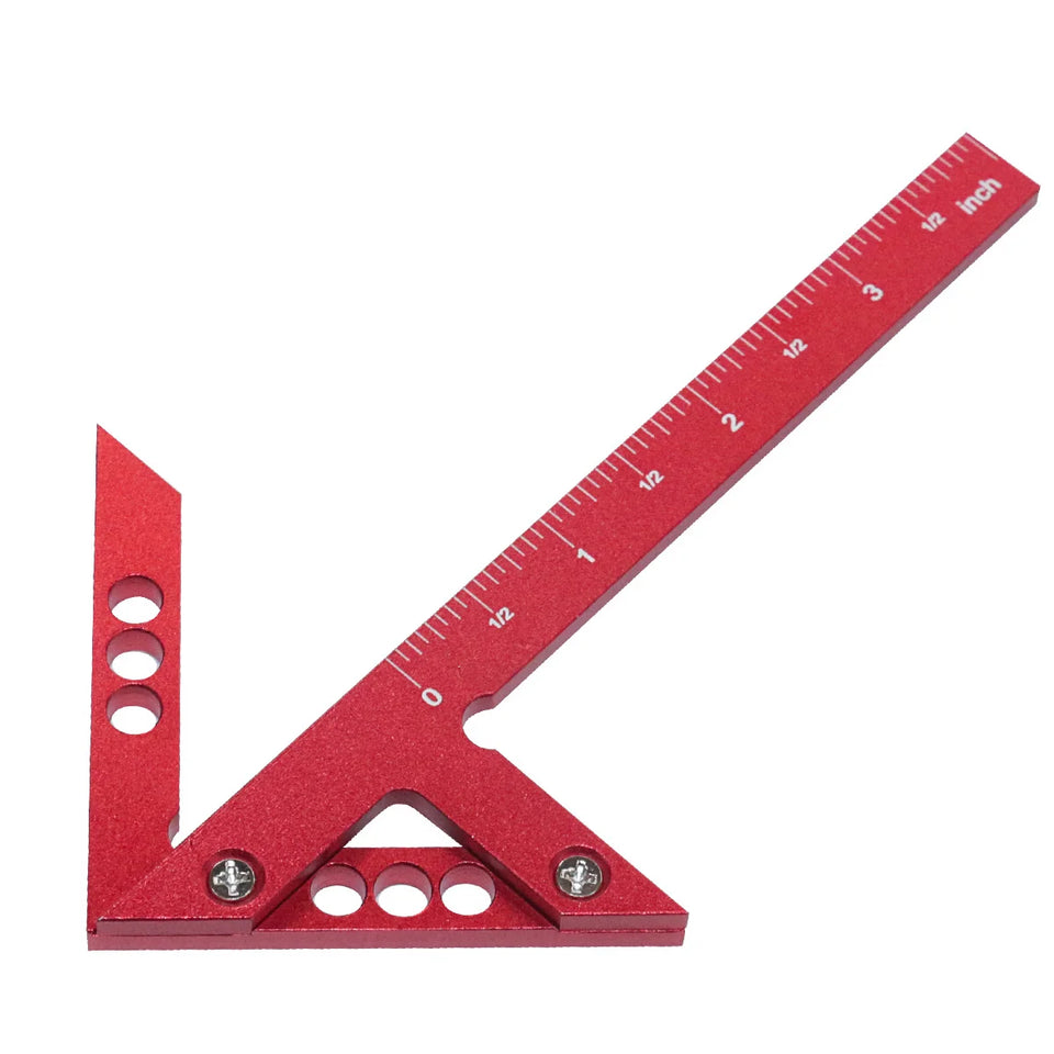 Woodworking Circle Center Scribe 45/90° Center Measuring Tool Line Gauges Aluminum Center Scribe Carpenter Ruler Measuring Tool