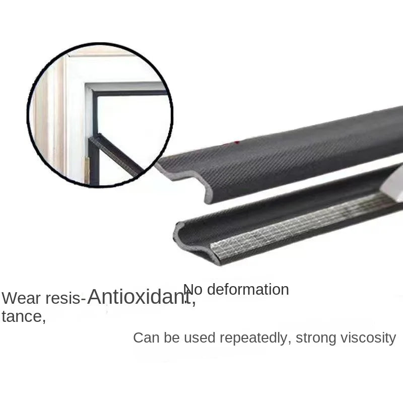 6M Self Adhesive Casement Window Door Sealing Strips Wearable Seal Foam Tape Acoustic Waterproof Dustproof Weather Stripping