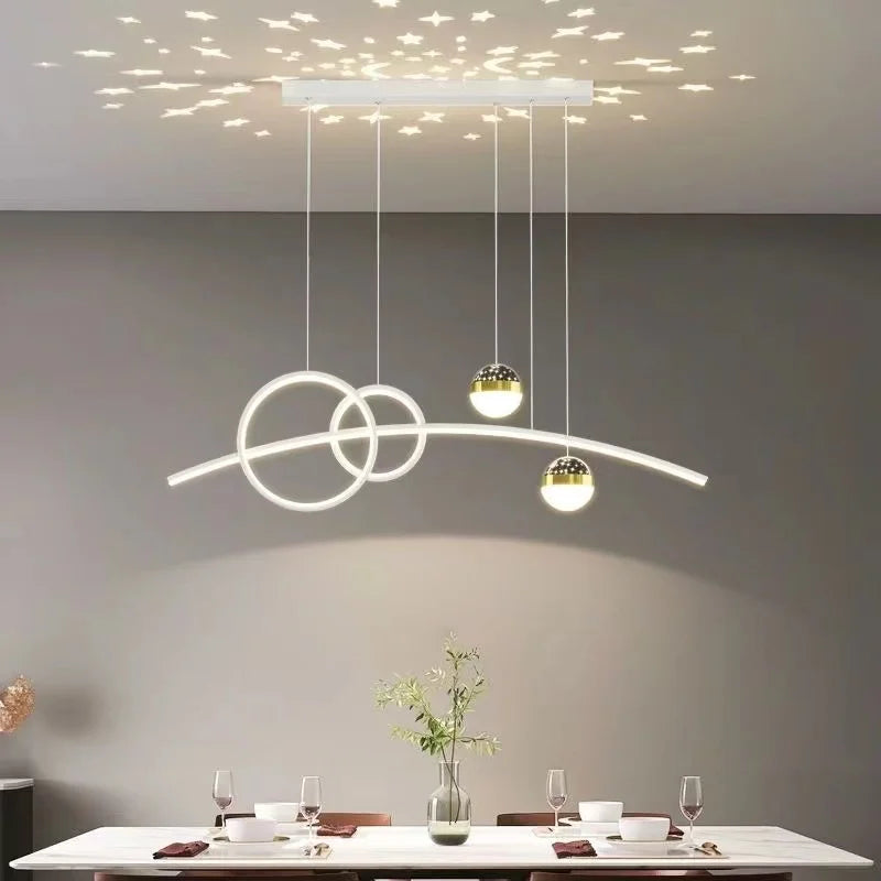 Restaurant Pendant Lights, Modern and Minimalist Bar Lighting Fixtures Long Table Lights Creative Restaurant
