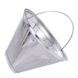 304 Stainless Steel Cafe Drip Coffee Machine Filter Fine Mesh Reusable Coffee Powder Basket with Foldable Handle Tea Strainer