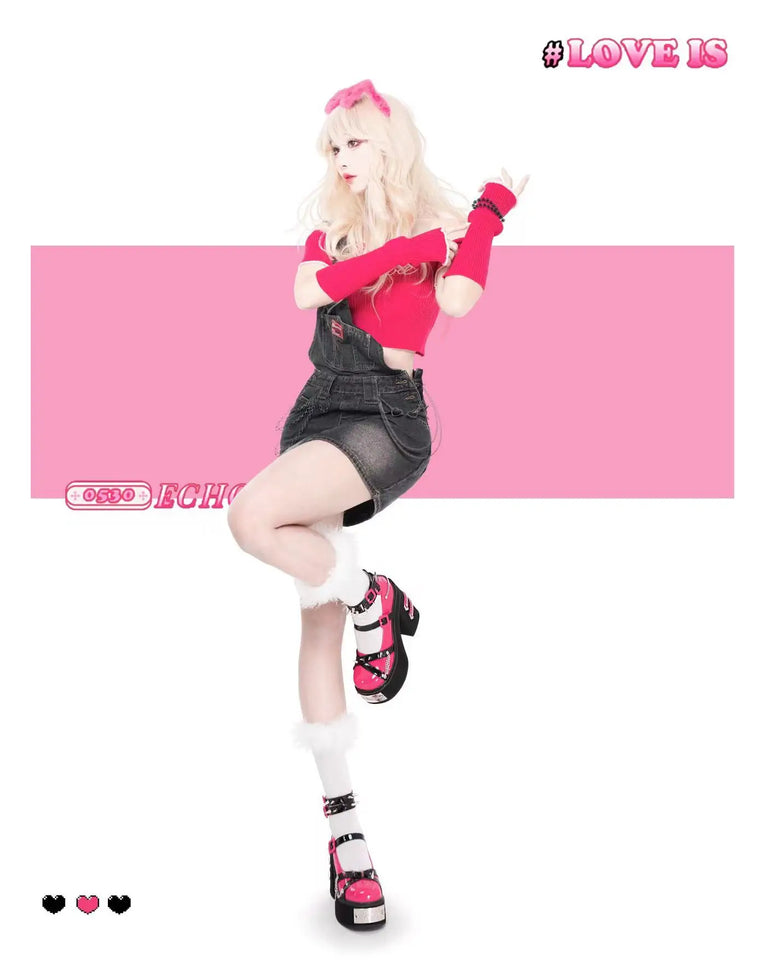 Japanese Retro Gothic Y2k Subculture Rivets Thick Heels High Heels Women's Shoes Sweet Lolita Shoes Spicy Girl