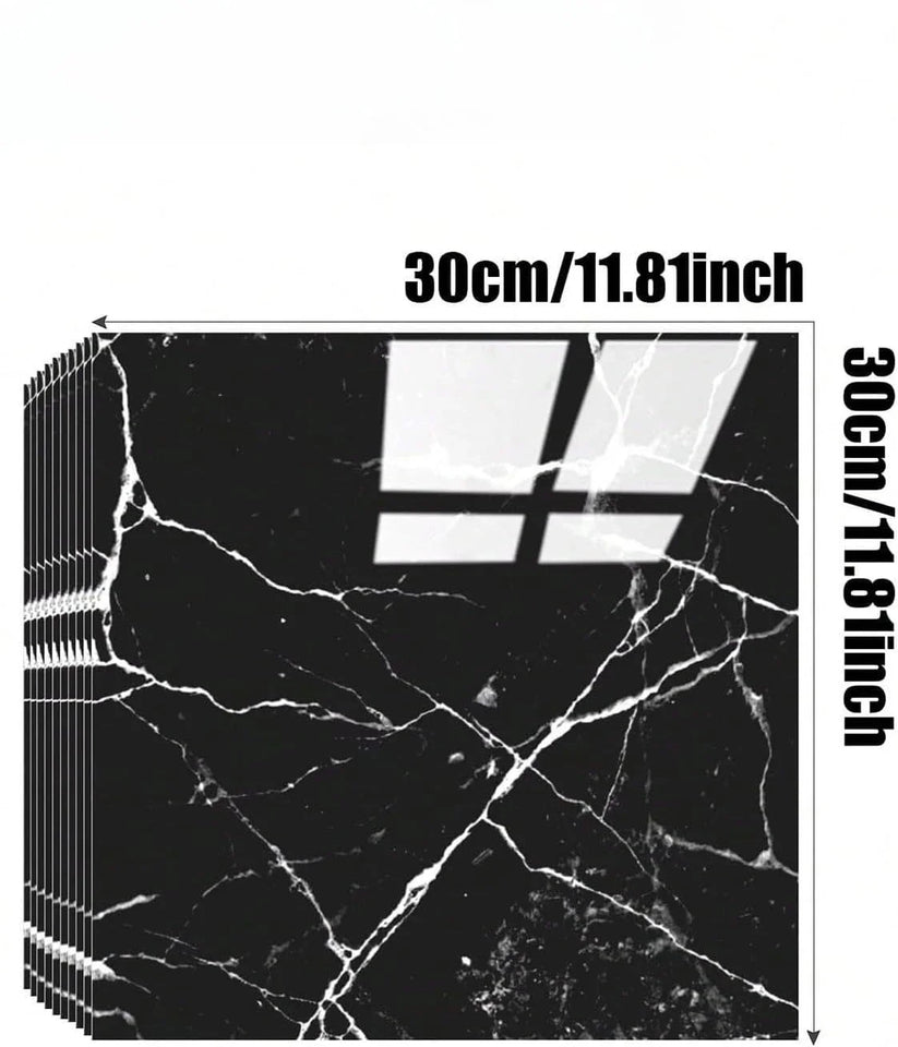 Self Adhesive Imitation Tile Wall Sticker Waterproof Anti Moisture Bathroom Wallpaper Decorative Faux Tile Film For Home Decor