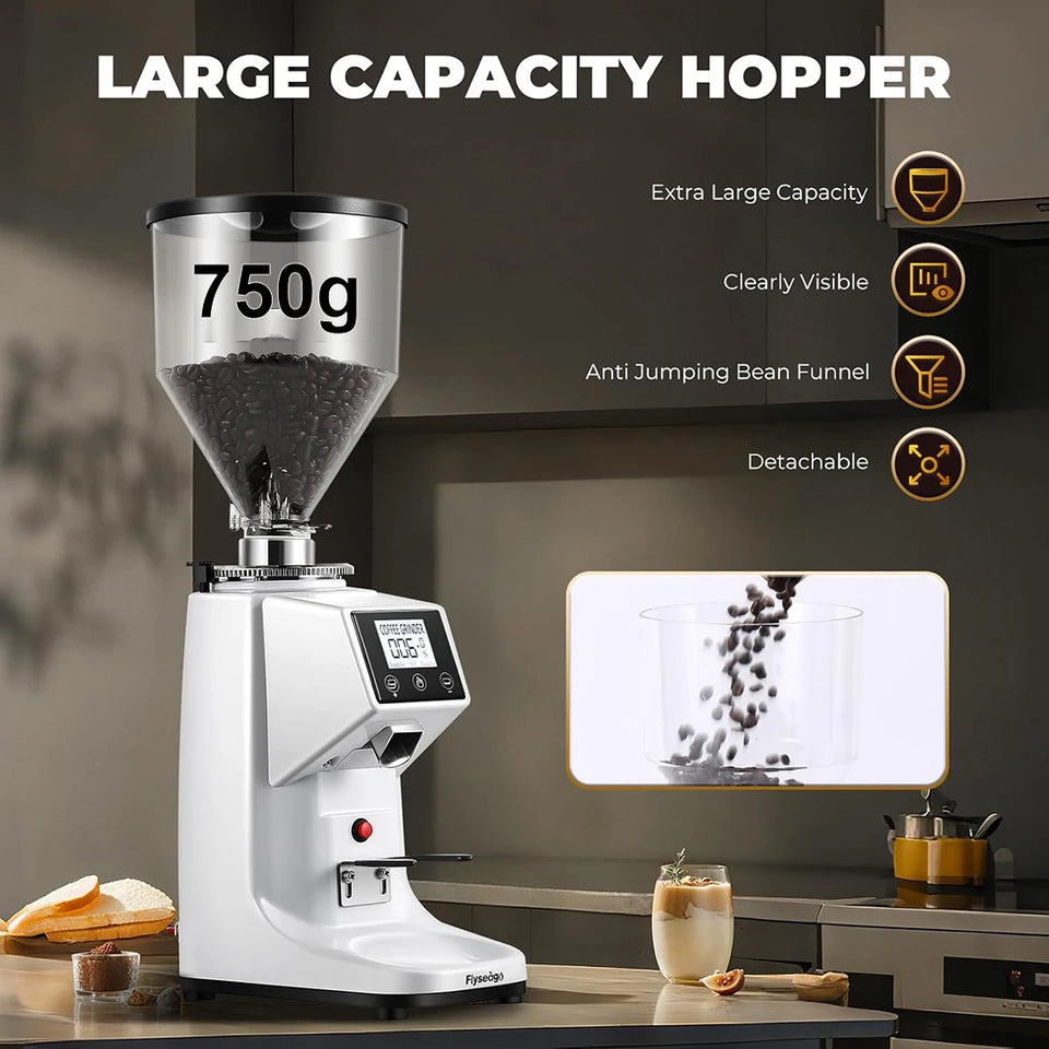 High Precise Modern Coffee Powder Grinder Machine 64mm Flat Burr Grinder Moledora De Cafe
