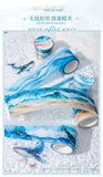 Mr. Paper, 200cm/roll, Wave Themed Material Tape, Decorative Collage Scrapbook, Photo Frame, Phone Case, Notebook, Water Cup