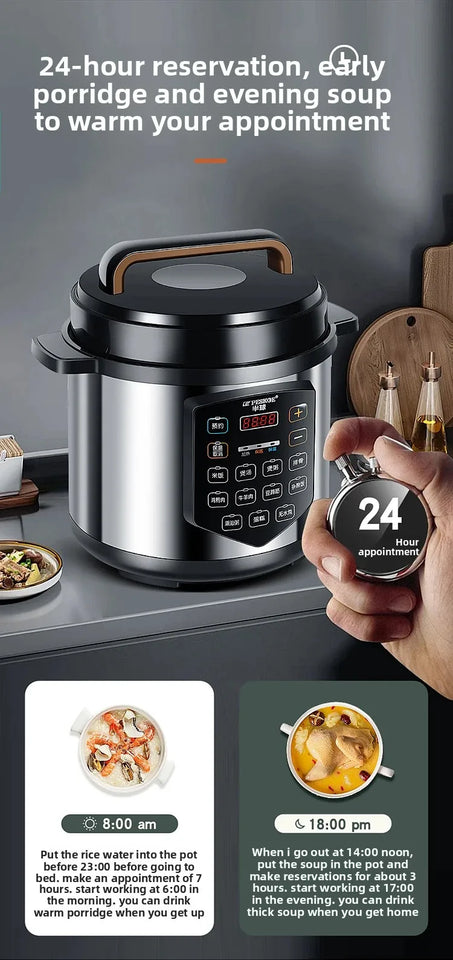 ‌13L Commercial Heavy Duty Pressure Cooker,Restaurant Grade Electric Steamer,Breakfast Buffet Auto Keep Warm Function