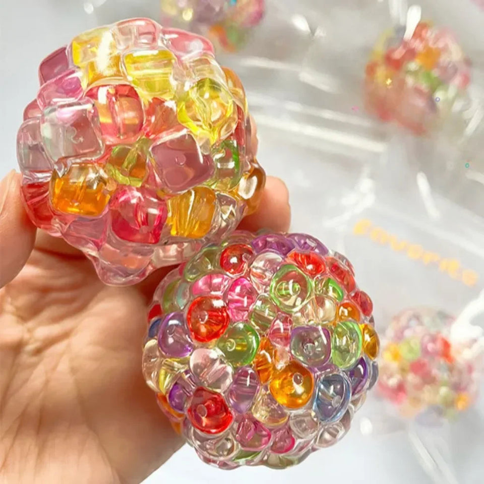 Squishy Balls Ice Beads Stress Relief Toy Super Soft Sensory Fidget Toys for Kids Adults Anxiety Relaxation Squeeze Gift